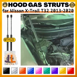 Cantidad (2) puntales de capó para Nissan x-trail T32 3. ° 2013-2020 para Rogue capó delantero resortes de Gas soportes de elevación amortiguadores