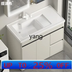 Banco de lavado en acero inoxidable con lavabo cerámico para taller