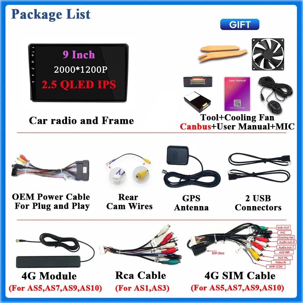 Radio coche Ford Fusion 2005-2012 con Carplay