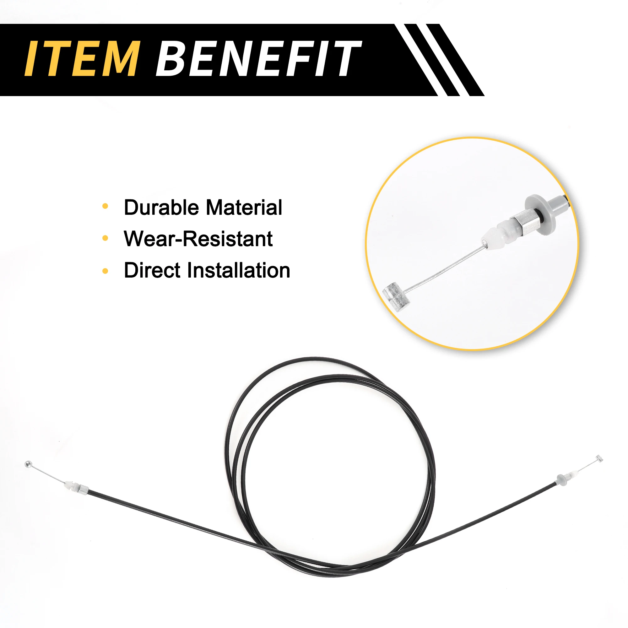 Cable de liberación del pestillo del capó UXCELL para Toyota 4Runner 1990-1995 No.5363004010/5363089113 - imagen 3