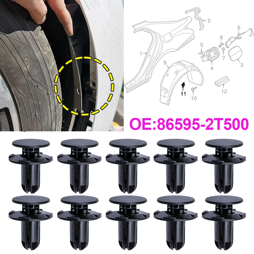 Grapas paso de rueda Kia 86595-2T500 para revestimiento de guardabarros