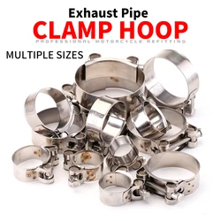 Clip de abrazadera de escape de motocicleta de acero inoxidable, Kit de abrazadera de silenciador de motocicleta antideslizante, 26-85mm