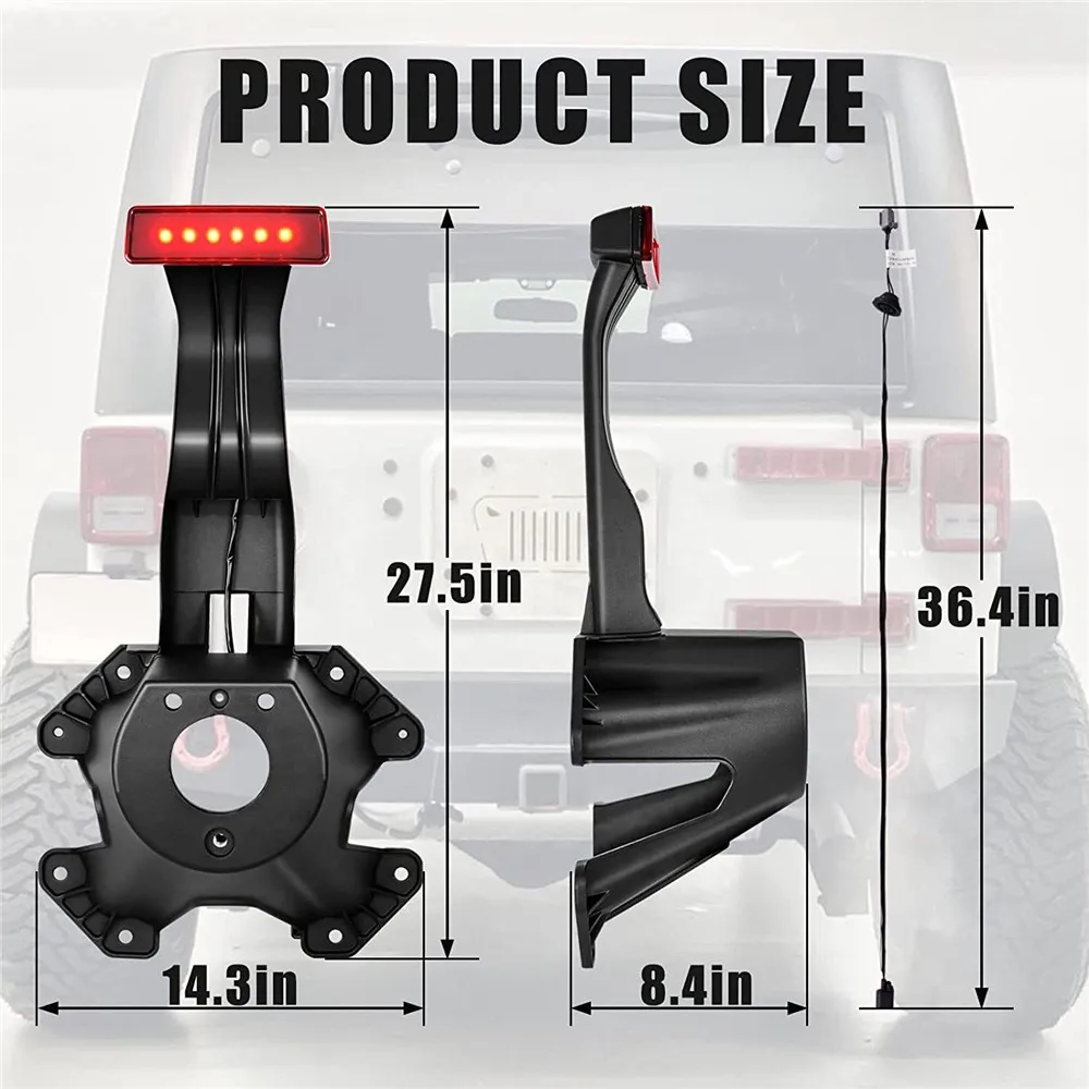 55397217AJ Soporte de rueda de repuesto con cableado para Jeep Wrangler JK - imagen 3