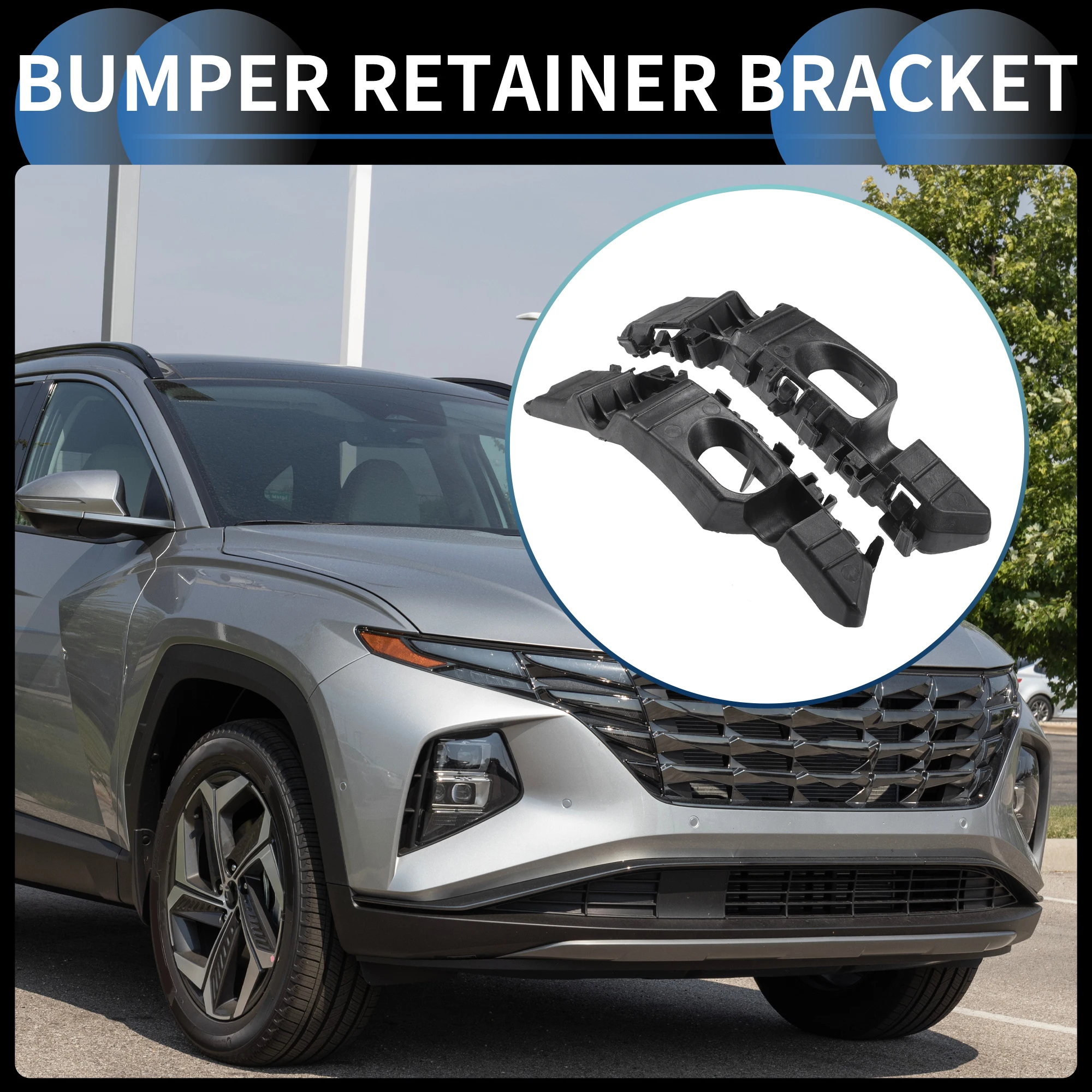 UXCELL-soporte de parachoques para Hyundai Tucson 2022-2023, 1 par, lado izquierdo y derecho, retenedor de parachoques delantero, No.86551N9000