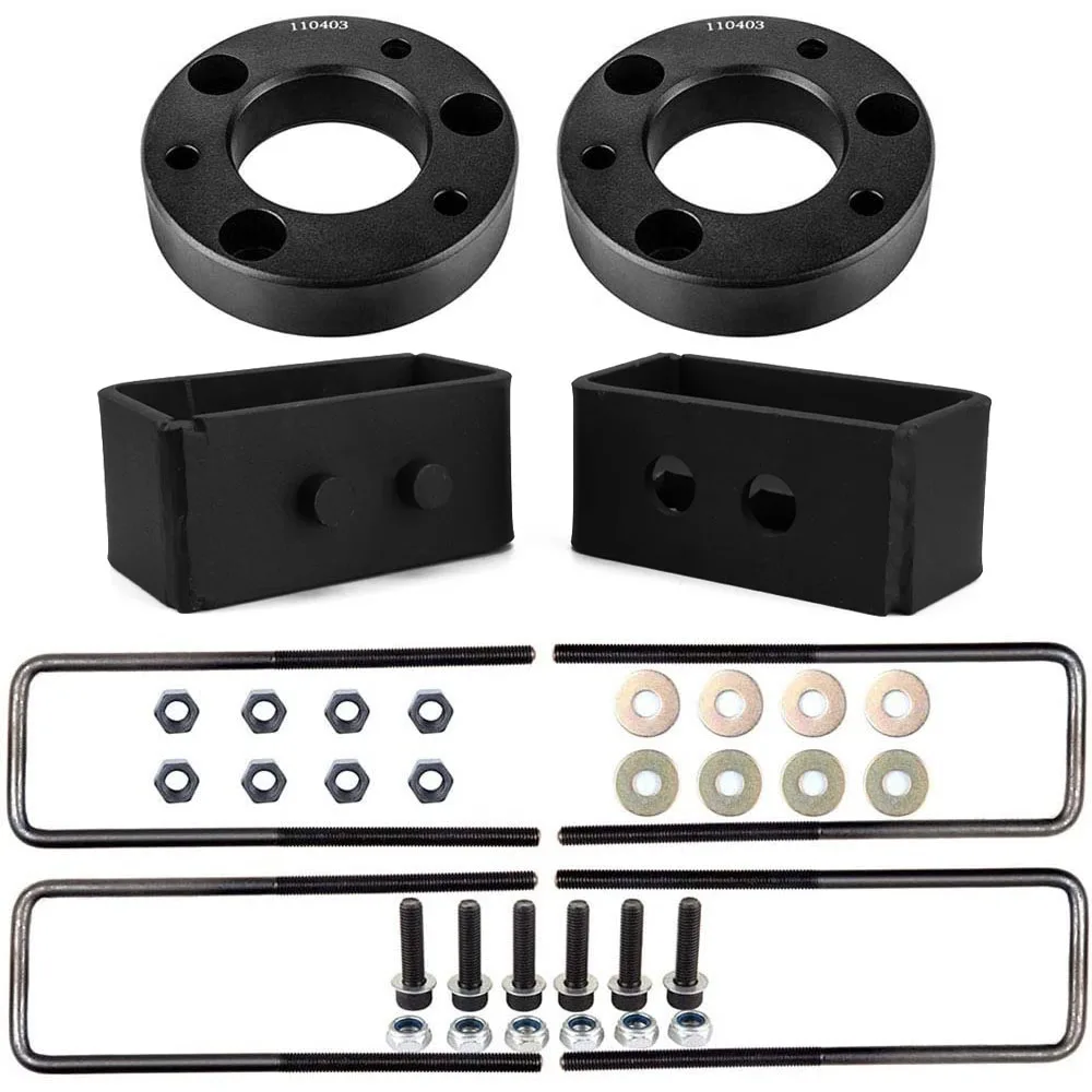 3" Front & Rear Suspension Lift Kit – Fits 2004-2008 Ford F-150 2WD/4WD | Coil Strut Spacers, Shocks, U-Bolt Kit