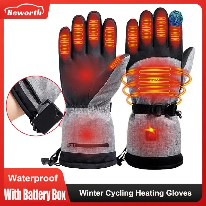 Guantes calefactables impermeables 3M para moto y ciclismo