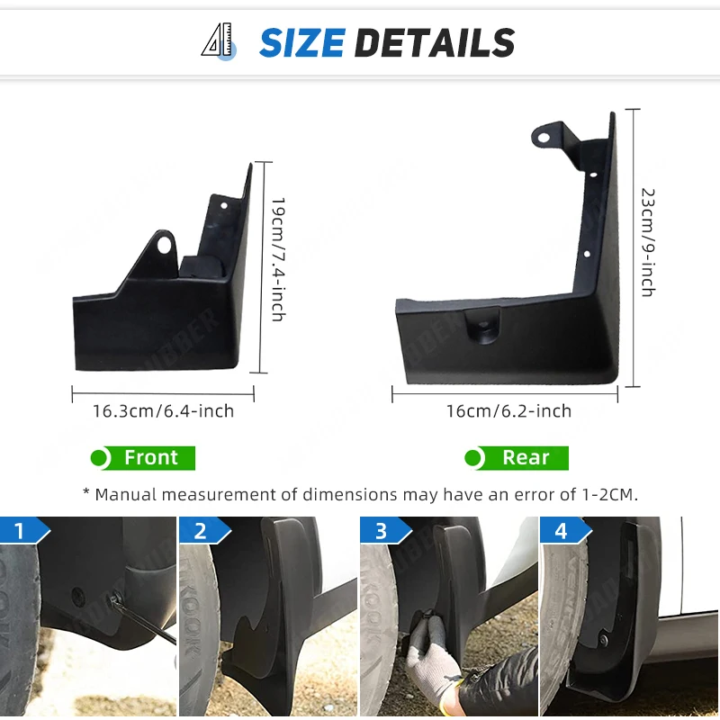 Guardabarros de rueda delantera y trasera de coche para Nissan Maxima 2016-2019 guardabarros protectores contra salpicaduras accesorios de coche plástico suave - imagen 3