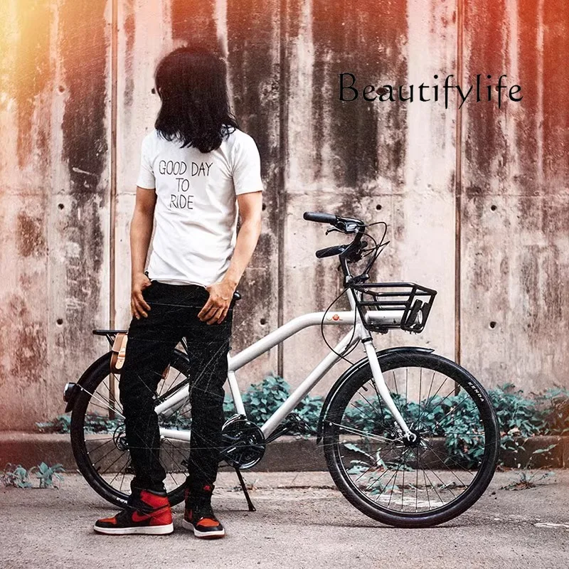 Scooter de viajero urbano, freno de disco, aleación de aluminio, hombres y mujeres, coche de carretera retro para adultos, coche de velocidad variable - imagen 3