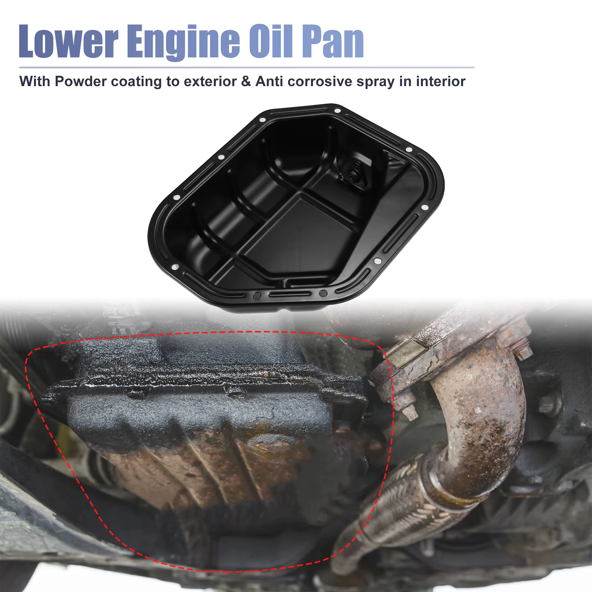 Cárter de aceite UXCELL 2151037111 para Hyundai Santa Fe 2001-2006 - imagen 2