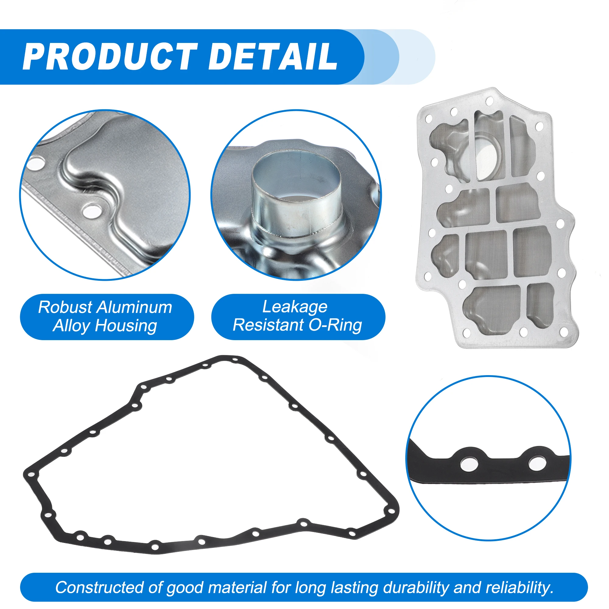 UXCELL JF010E Filtro de transmisión automática CVT Filtro enfriador de aceite Kit de juntas de cárter de aceite para Nissan Murano 2003-2007 317261 XA01 - imagen 4
