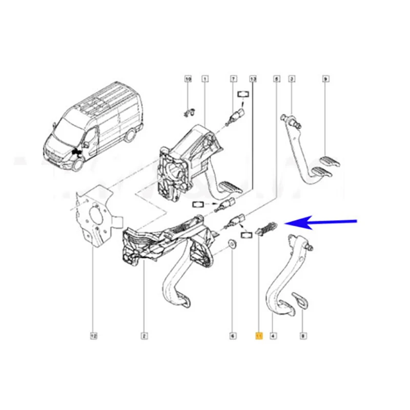Kit pedal embrague Renault Master 3 – Opel Movano – Nissan NV400 - imagen 3