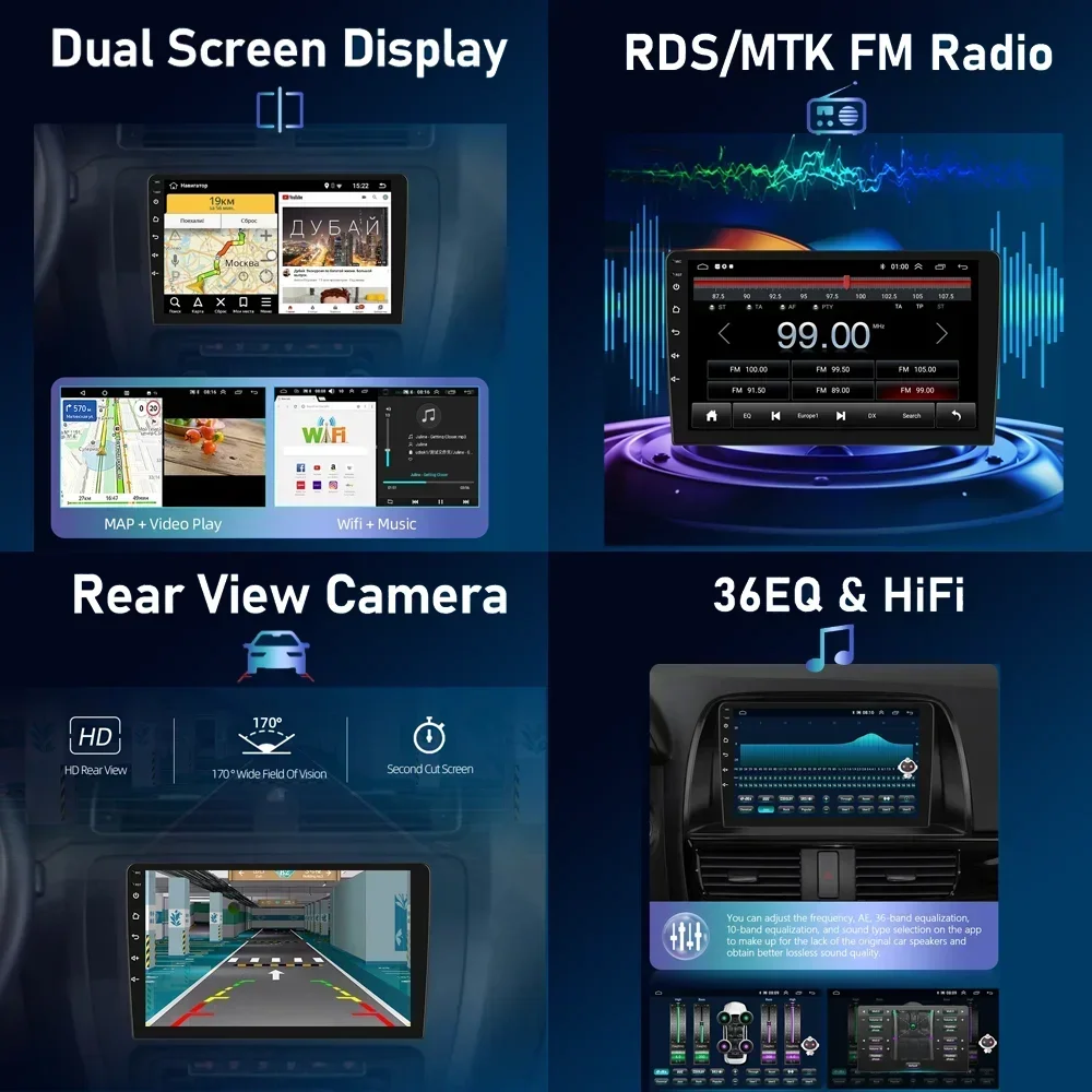 Radio Android 2 DIN 10" con GPS y CarPlay para Citroën C5 II - imagen 5