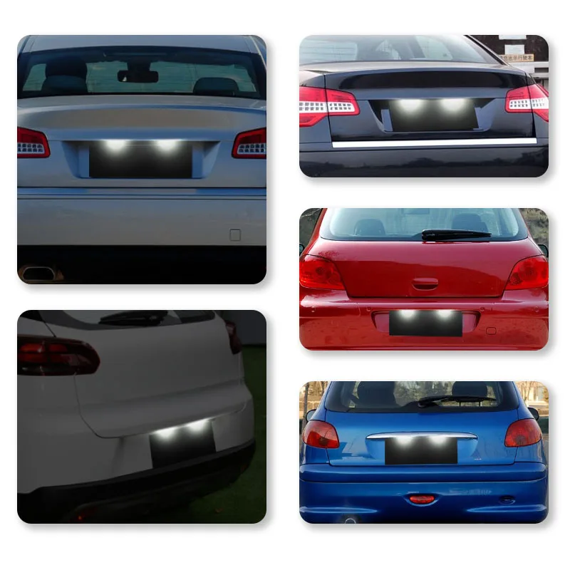 Luz LED de matrícula de coche para Citroen C3 C4 C5 BERLINGO Saxo Xsara Picasso para Peugeot 206 207 306 307 308 5008 - imagen 4