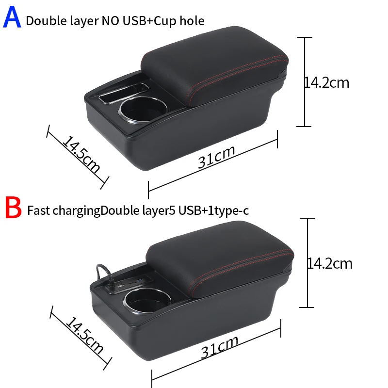 Reposabrazos central USB para Hyundai Accent RB 2011-2016 - imagen 5