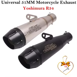 Silenciador Yoshimura R34 universal con DB Killer para escape moto