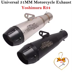 Silenciador Yoshimura R34 universal con DB Killer para escape moto