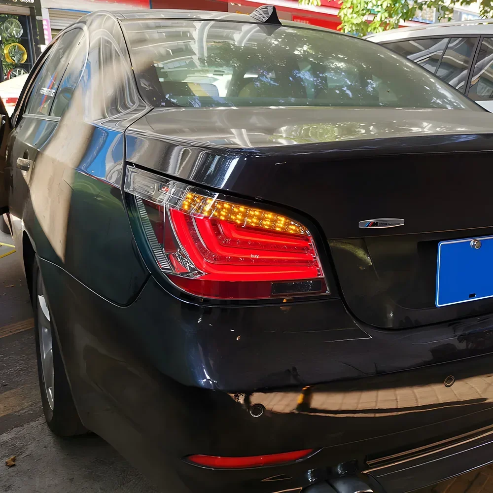 Para BMW 5 Series E60 2003-2010 conjunto de lámparas traseras de coche actualización resaltar parpadeante luz trasera de coche LED toda nueva actualización Plug and Play - imagen 5