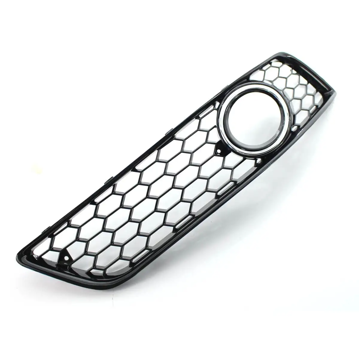 Para Audi A3 8P 2009-2013 luz antiniebla del parachoques delantero rejilla de carreras 1 par de malla de panal cubierta de rejilla de lámpara antiniebla brillante/cromo - imagen 4