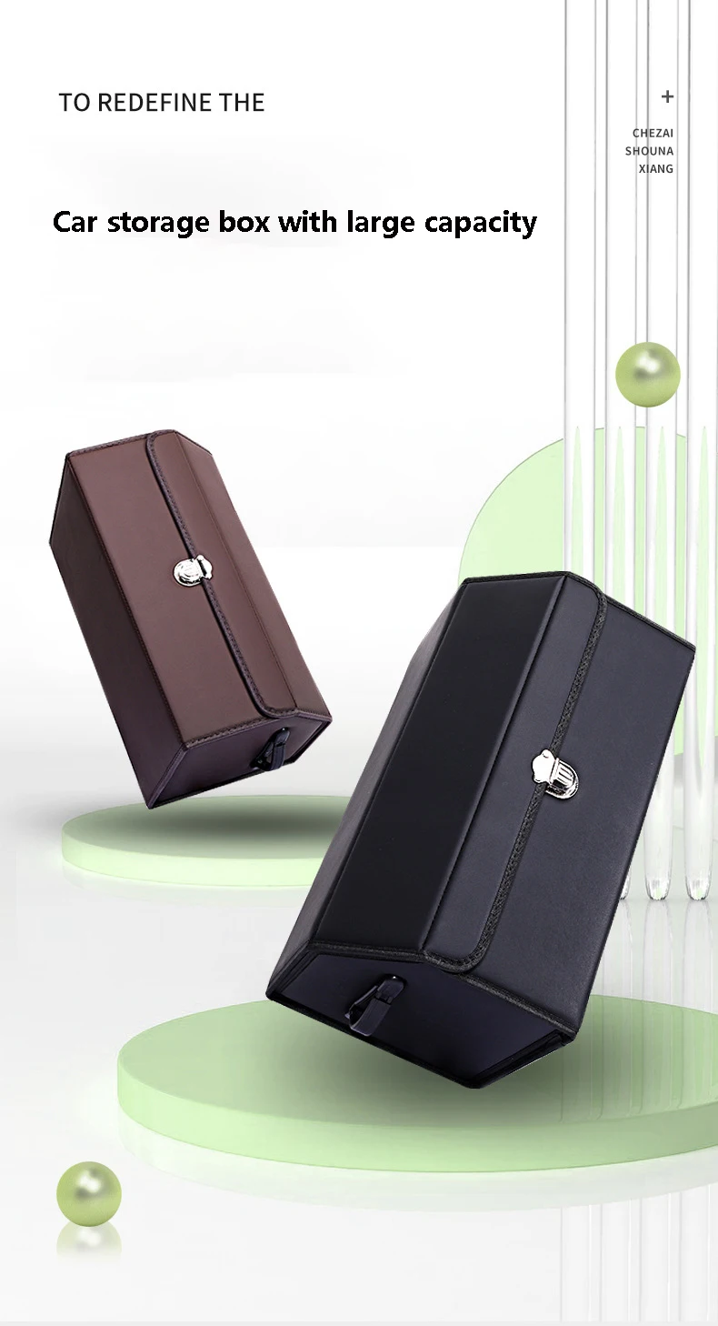 Organizador de maletero de coche negro plegable