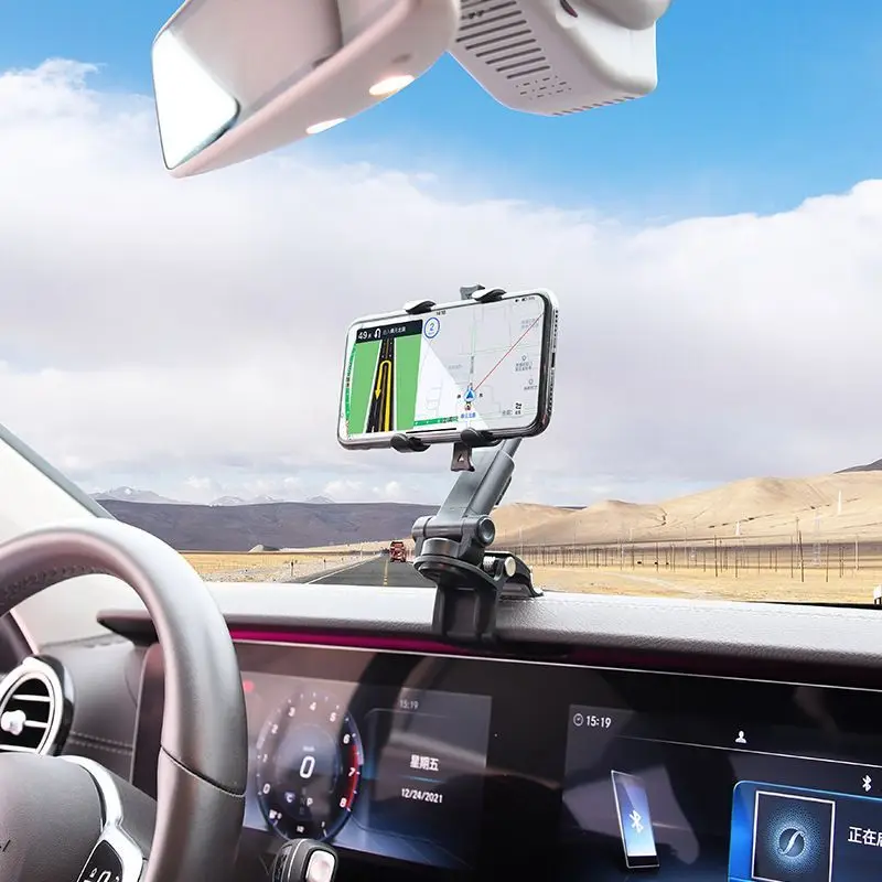 Soporte para móvil coche parasol universal con clip plegable - imagen 4