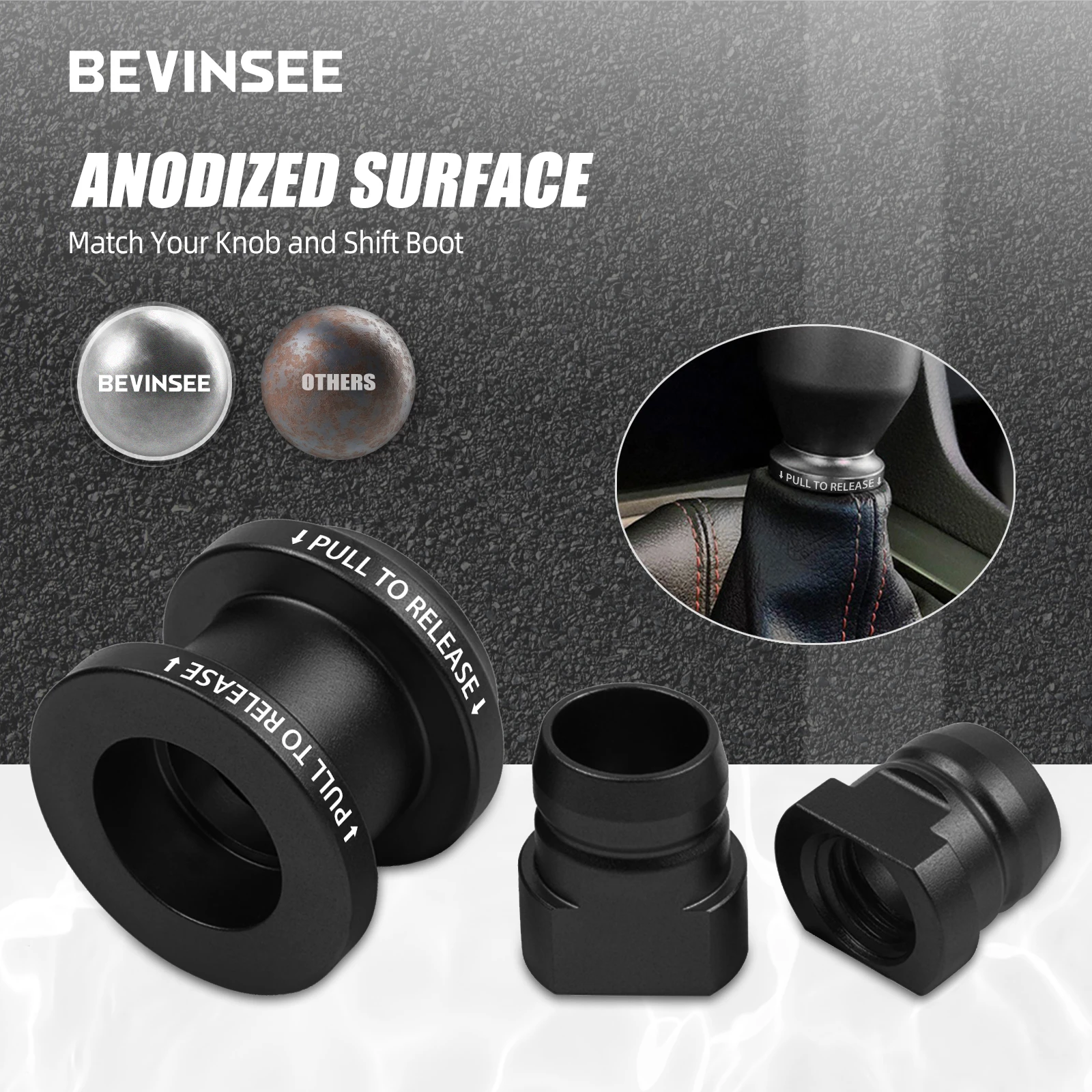 BEVINSEE Collarín de fuelle de cambio para Honda Civic Type R - imagen 2