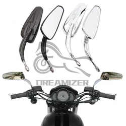 Retrovisor cónico cromado tipo Tribal para Harley-Davidson Softail FXST