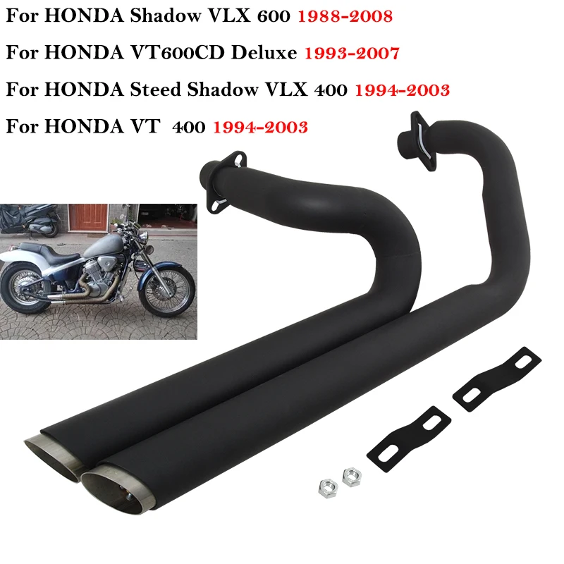 Silenciador escape doble Honda Shadow VLX 600 VT600C
