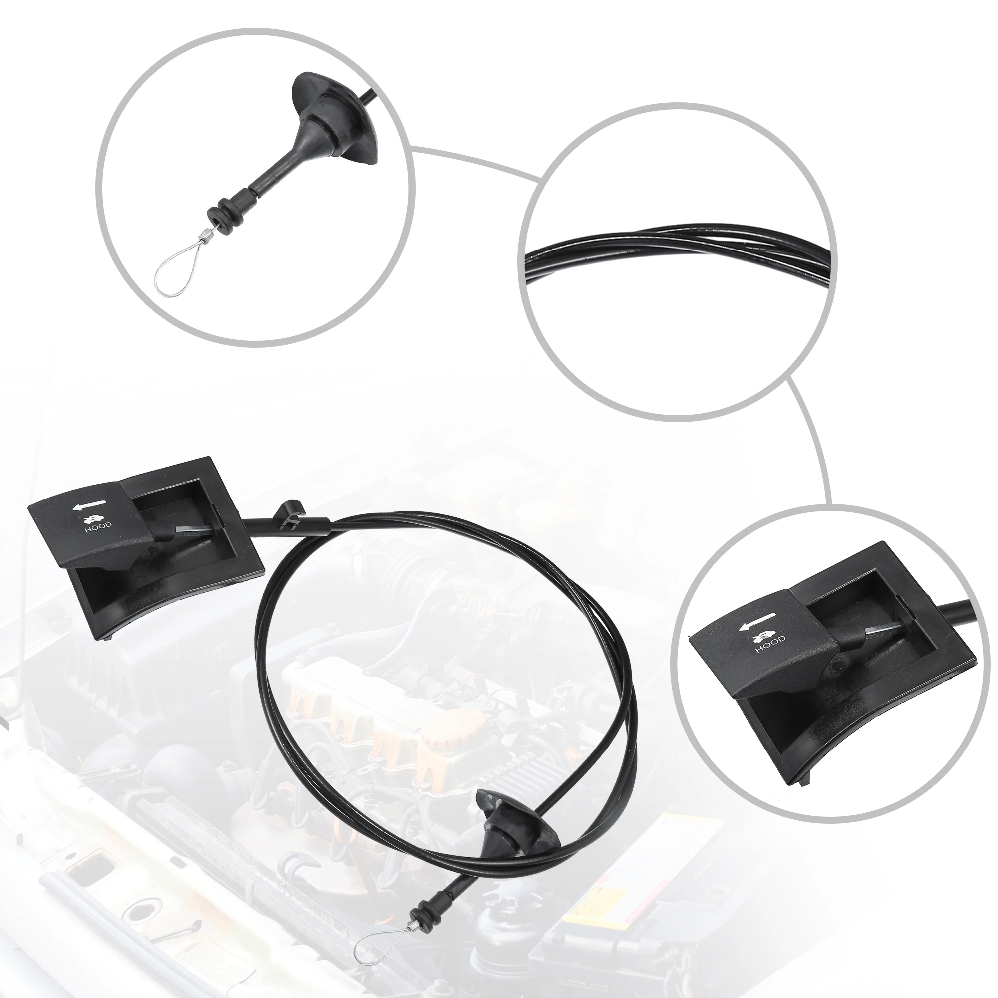 UXCELL Cable liberación pestillo capó delantero Ford F-350 1992-1997 - imagen 5