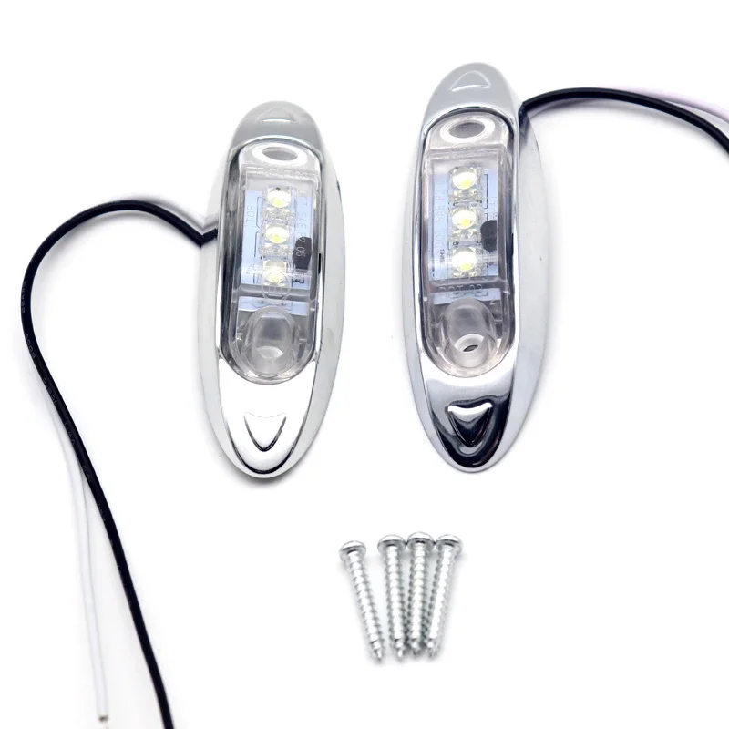 Luces posición laterales LED 12/24V para remolques camiones caravana – rojo/blanco - imagen 2