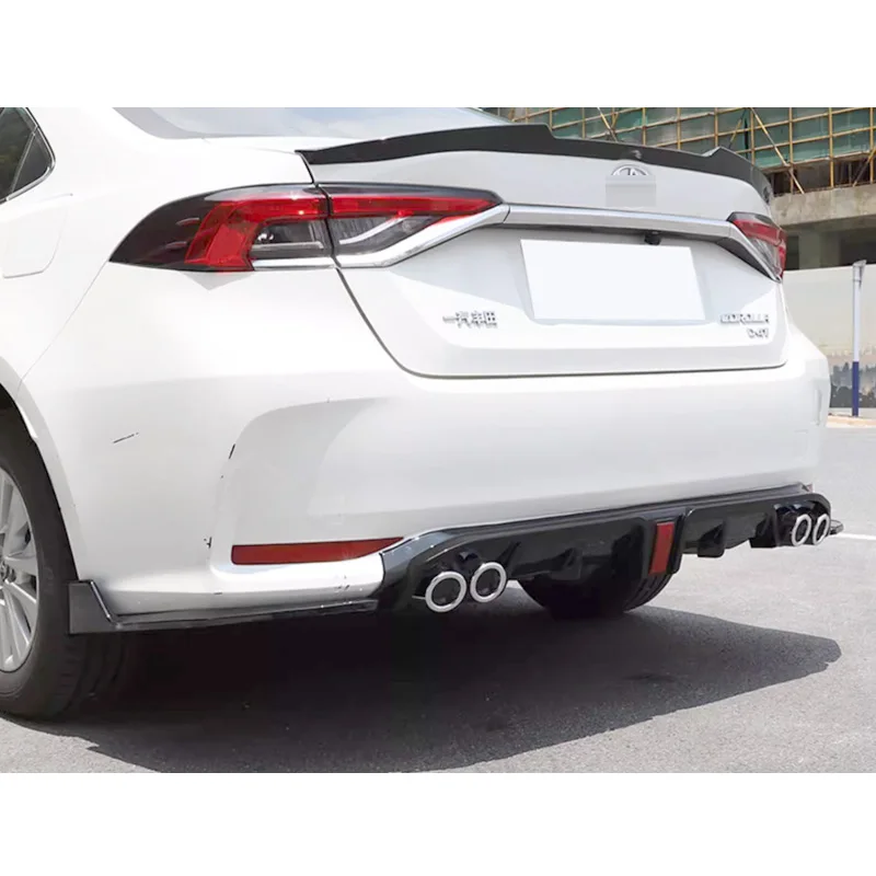 Toyota Corolla 2019-2023 Difusor trasero negro brillante Sedan - imagen 3