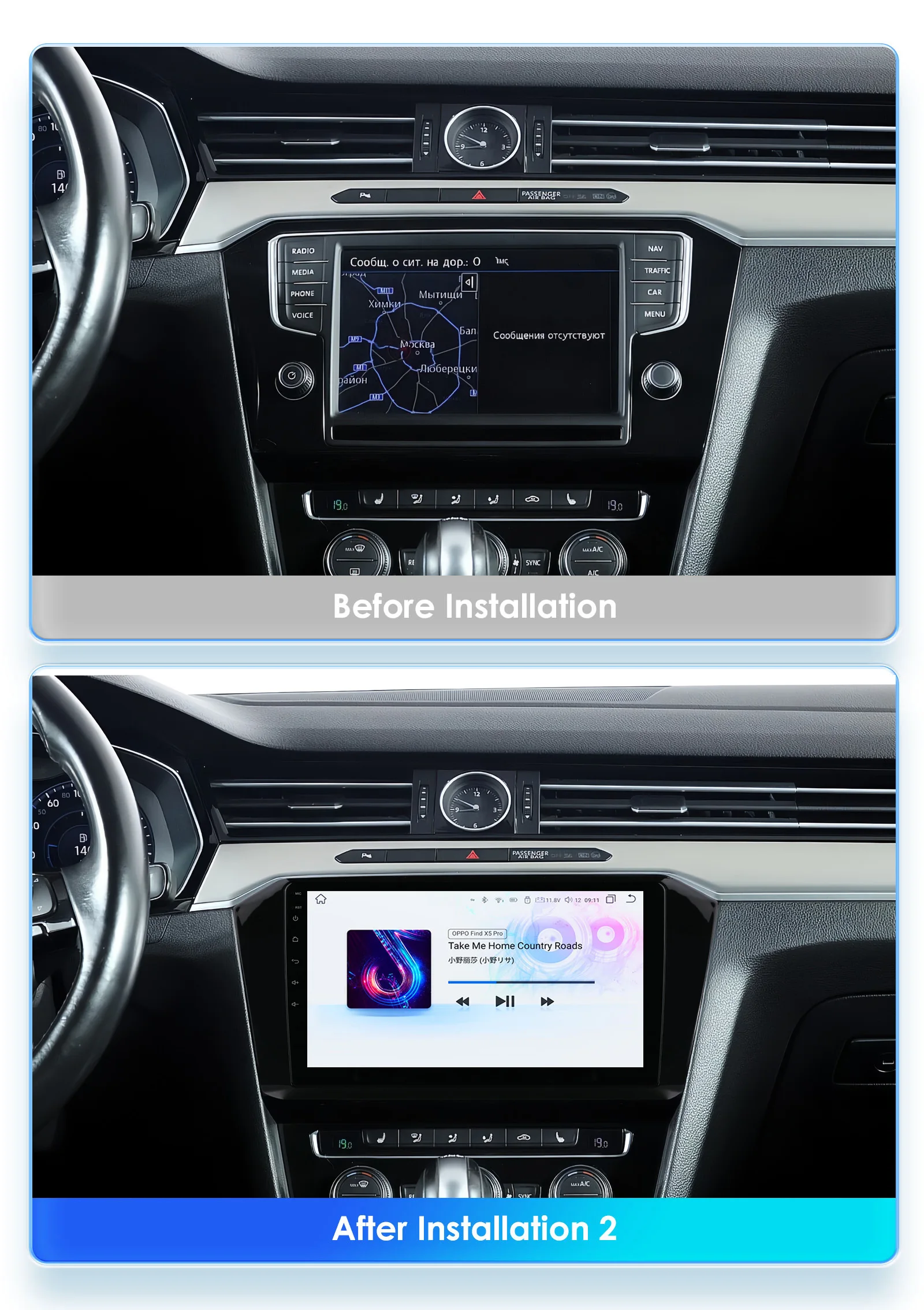 Radio Android VW Passat B8 2015-2020 GPS CarPlay cámara panorámica - imagen 2