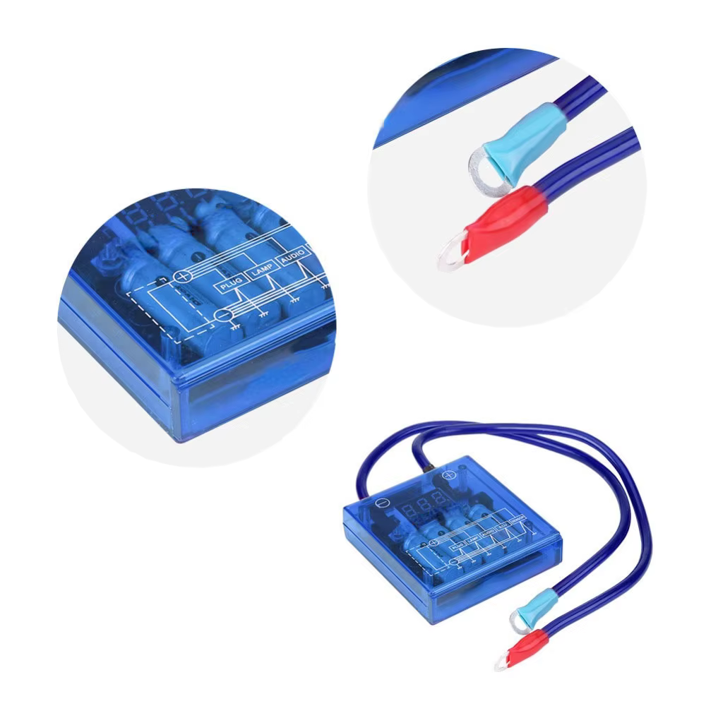 Kit regulador de voltaje para automóvil con cables de tierra