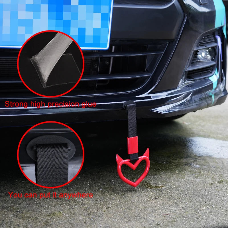 Tsurikawa anillo corazón con correa para mano estilo deriva tuning - imagen 2