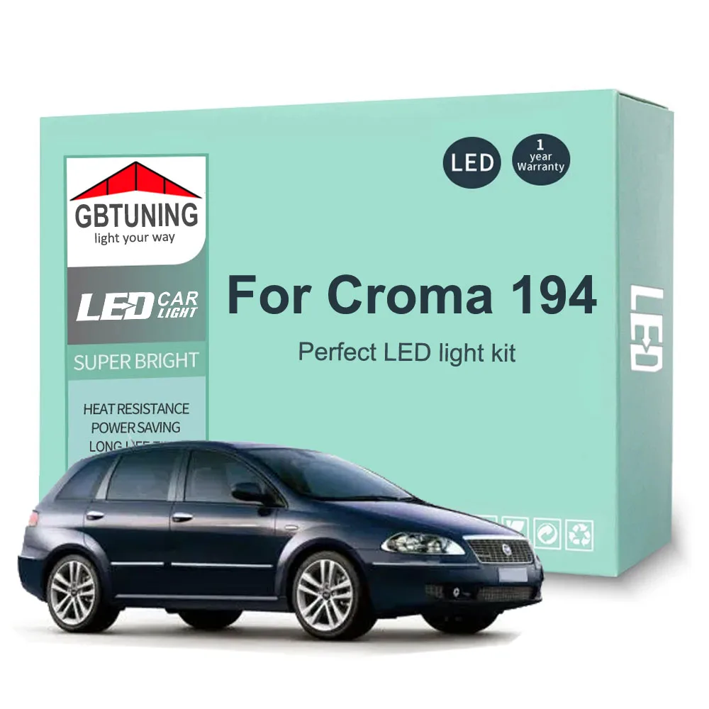 Bombillas LED Canbus interiores para Fiat Croma 194 2005-2010