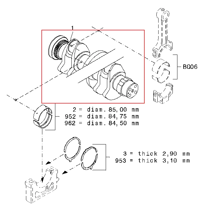OEM 1005020 cigüeñal para motor BFM1013 - imagen 5