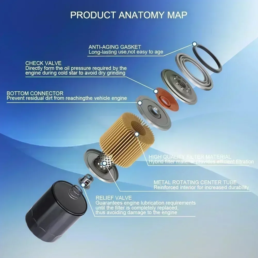 303 Recambios del Filtro de Aceite para Kawasiki VN800 VN900 VN1500 VN1600 VN1700 VN2000 - imagen 4