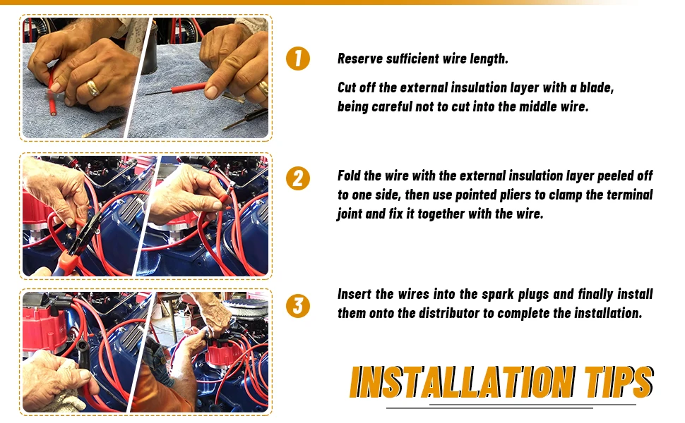 Kit encendido HEI tapa distribuidor cables bujía y conectores PQY - imagen 5