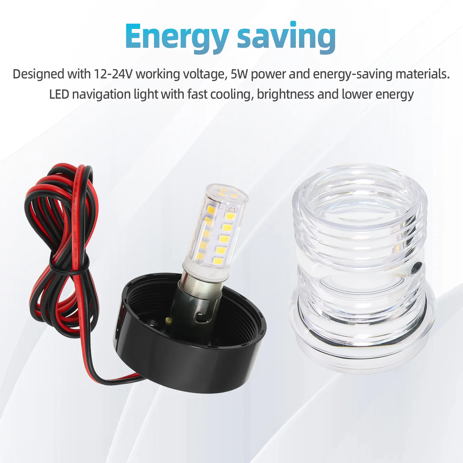 Luz LED de fondeo 360° 12 V para barco y yate - imagen 4