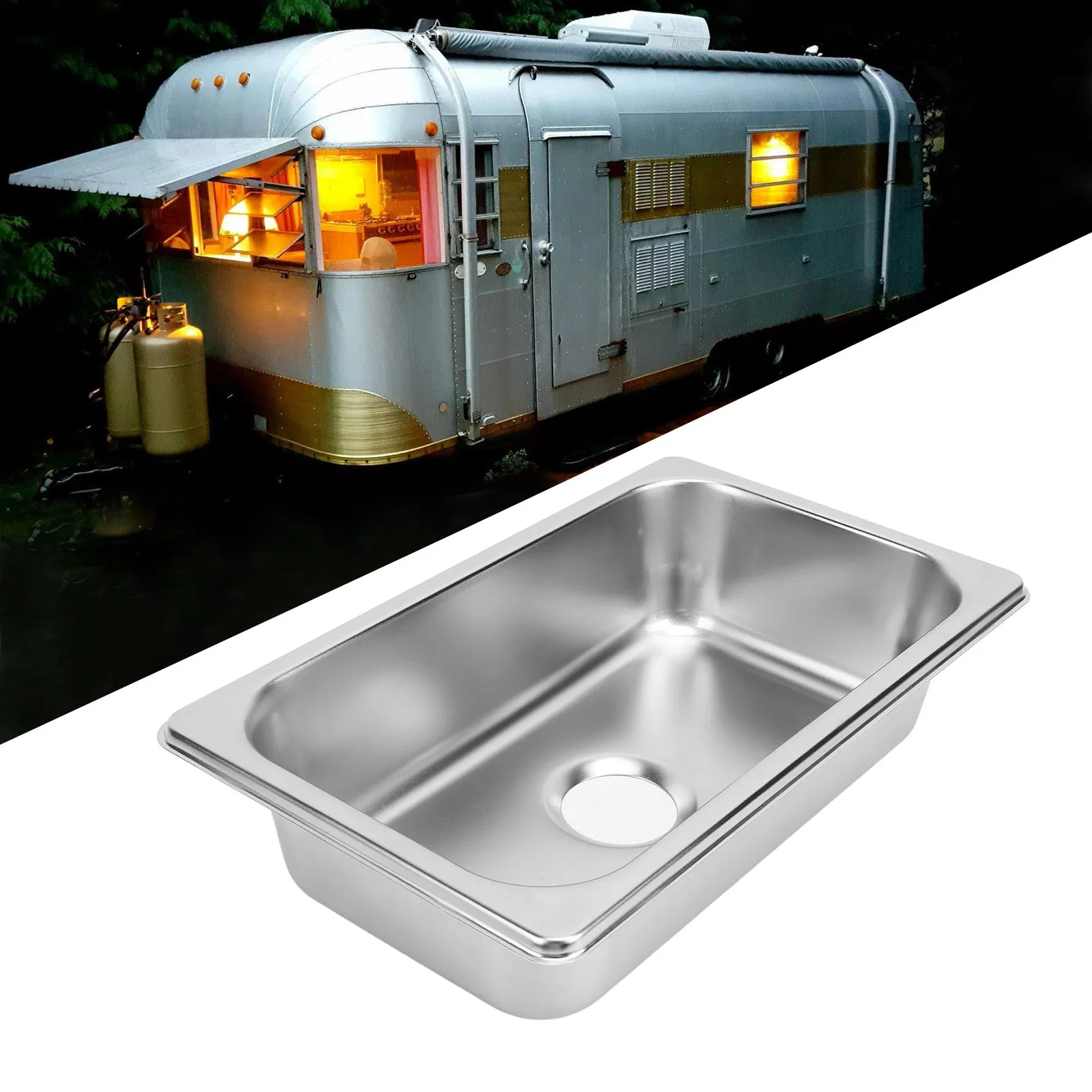 Fregadero náutico de acero inoxidable 304 para barco y caravana - imagen 2