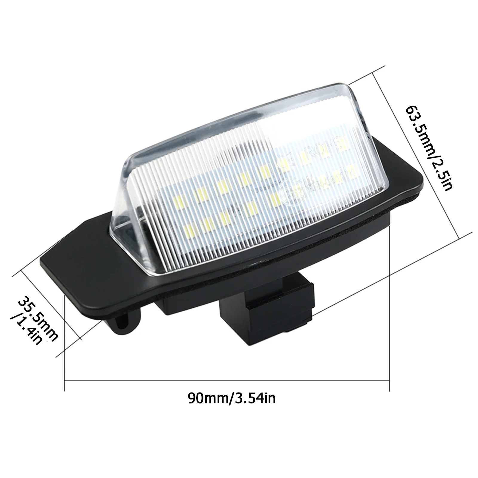 Luces de matrícula LED 6000K para Mitsubishi Lancer 2007-2017 - imagen 4
