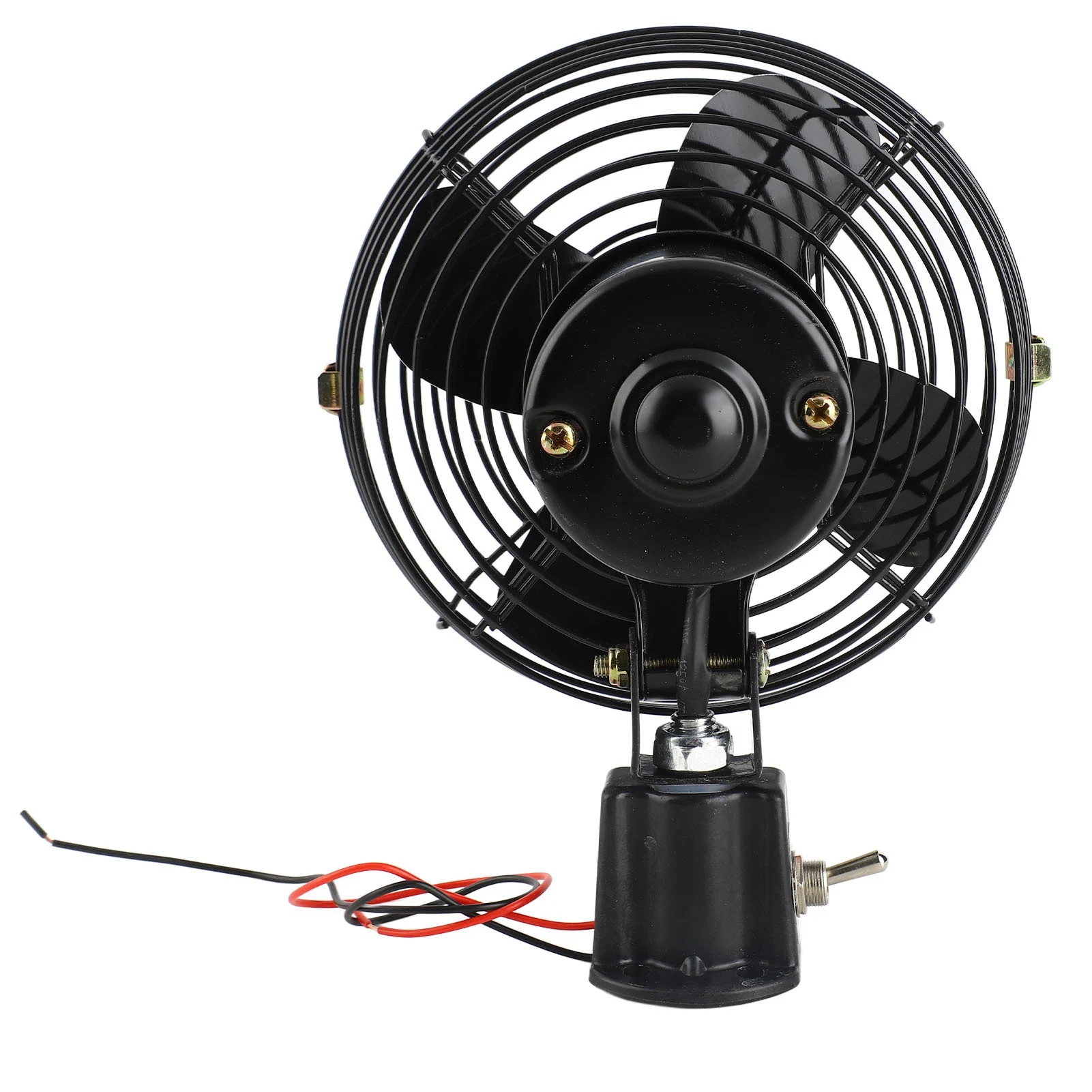 Ventilador de refrigeración para RV de 12V con interruptor de 2 velocidades, ventilador de Metal silencioso y resistente para coche, camión, RV, coche, barco, autobús, barco, ventilador de refrigeración para coche - imagen 2