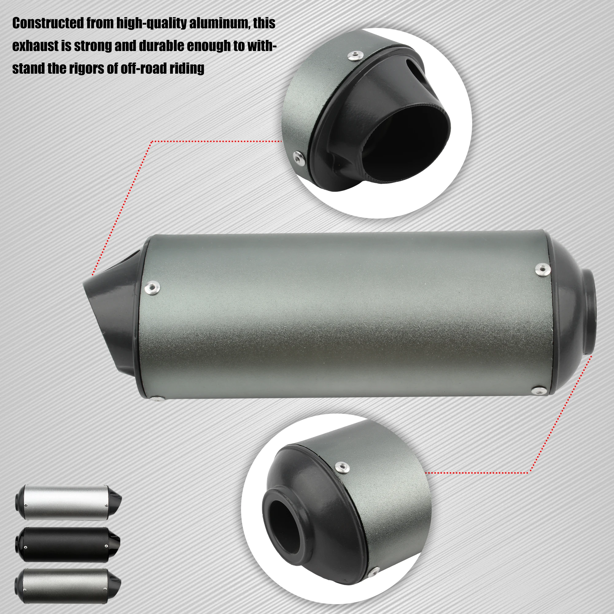 Tubo de escape boca de pescado universal para Pit Bike y ATV - imagen 5