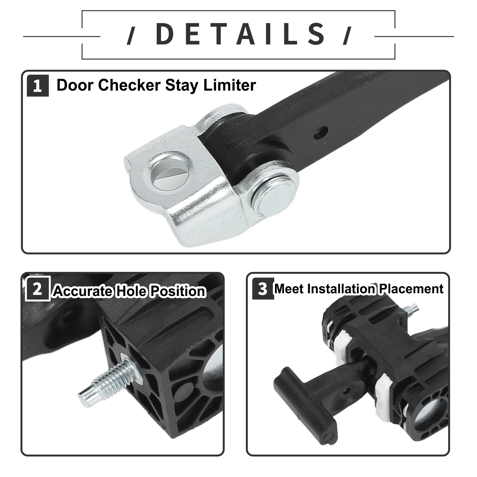 X Autohaux Limitador de tope de correa de retención de puerta No.13128703 para Vauxhall Zafira B A05 2005-2015 - imagen 3