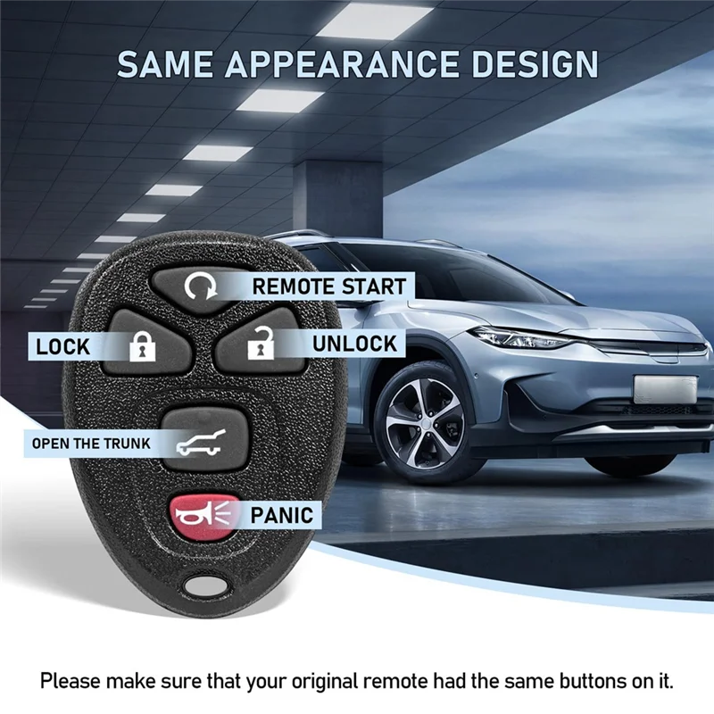 AEF3-llave de coche Fob entrada sin llave para Chevy Traverse Tahoe suburbana GMC Acadia Yukon XL Buick Enclave Cadillac Escalade OUC60270 - imagen 2