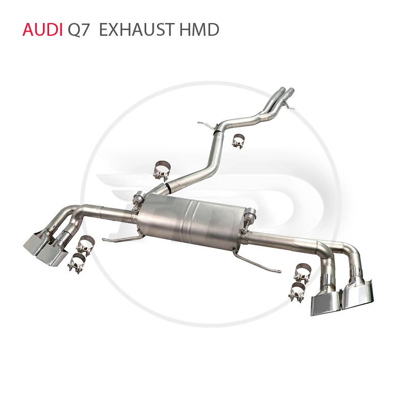 HMD Catback de acero inoxidable para Audi Q7 con válvula y resonador - imagen 2