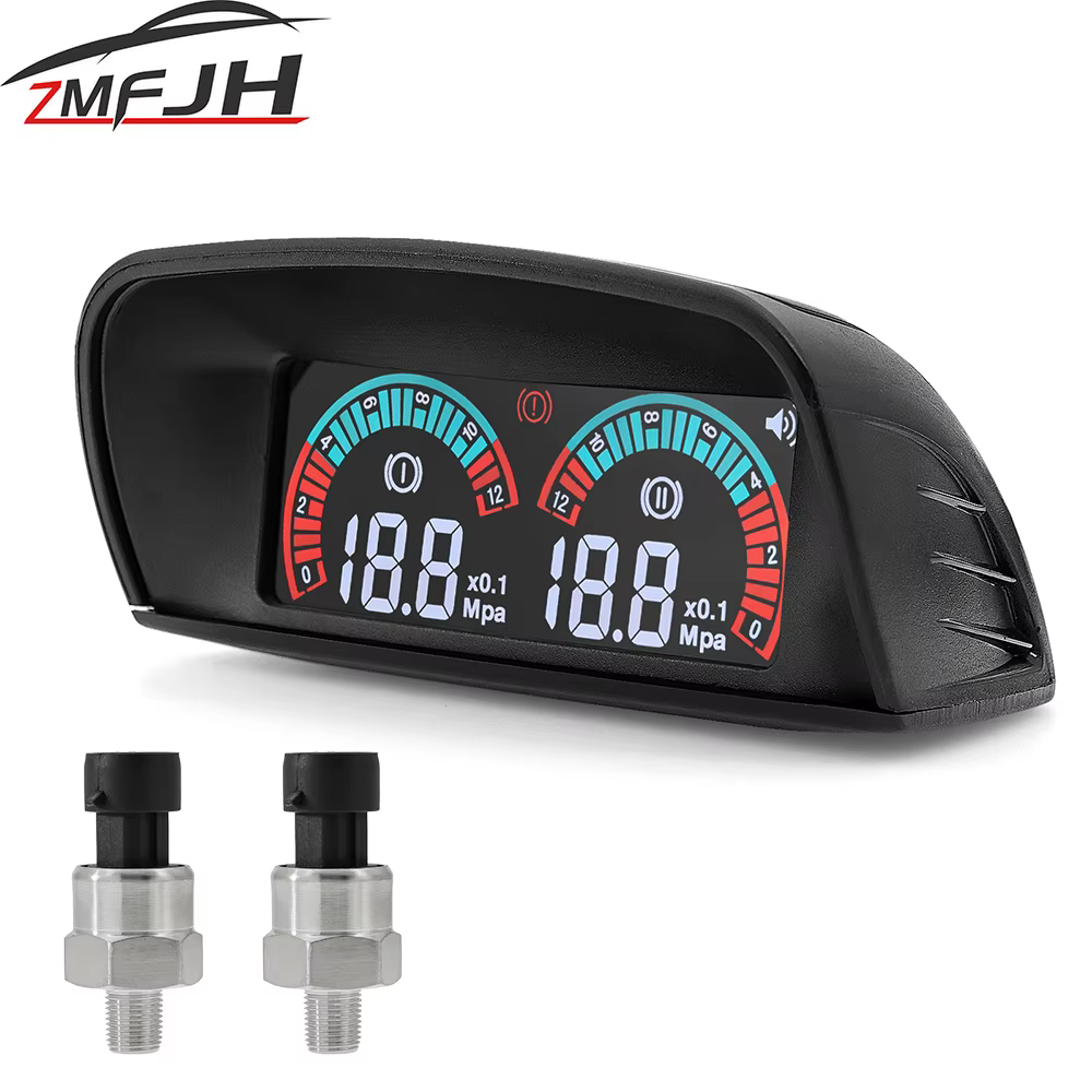 Manómetro digital de presión de aceite con alarma 12/24 V