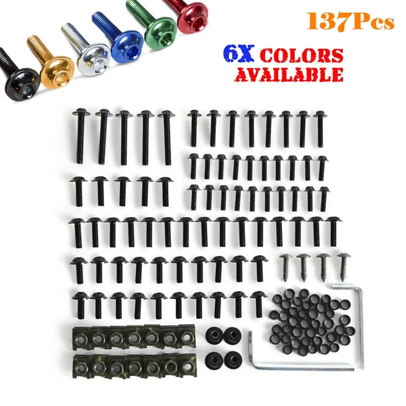 Kit clips fijación carenado aluminio – Motos Kawasaki Honda Yamaha BMW - imagen 2