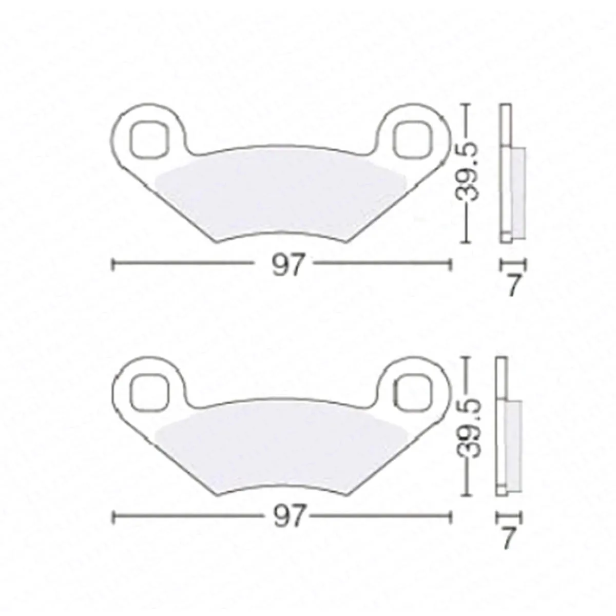 Pastillas de freno delanteras Linhai ATV 260/300 cc - imagen 2