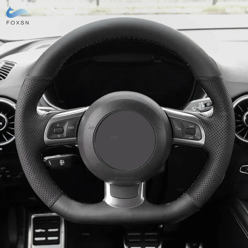 Funda de volante BRM #42 cuero negro cosido – Audi A3 8P / TT 8J / R8