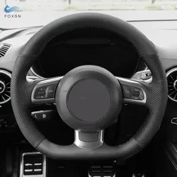 Funda de volante BRM #42 cuero negro cosido – Audi A3 8P / TT 8J / R8